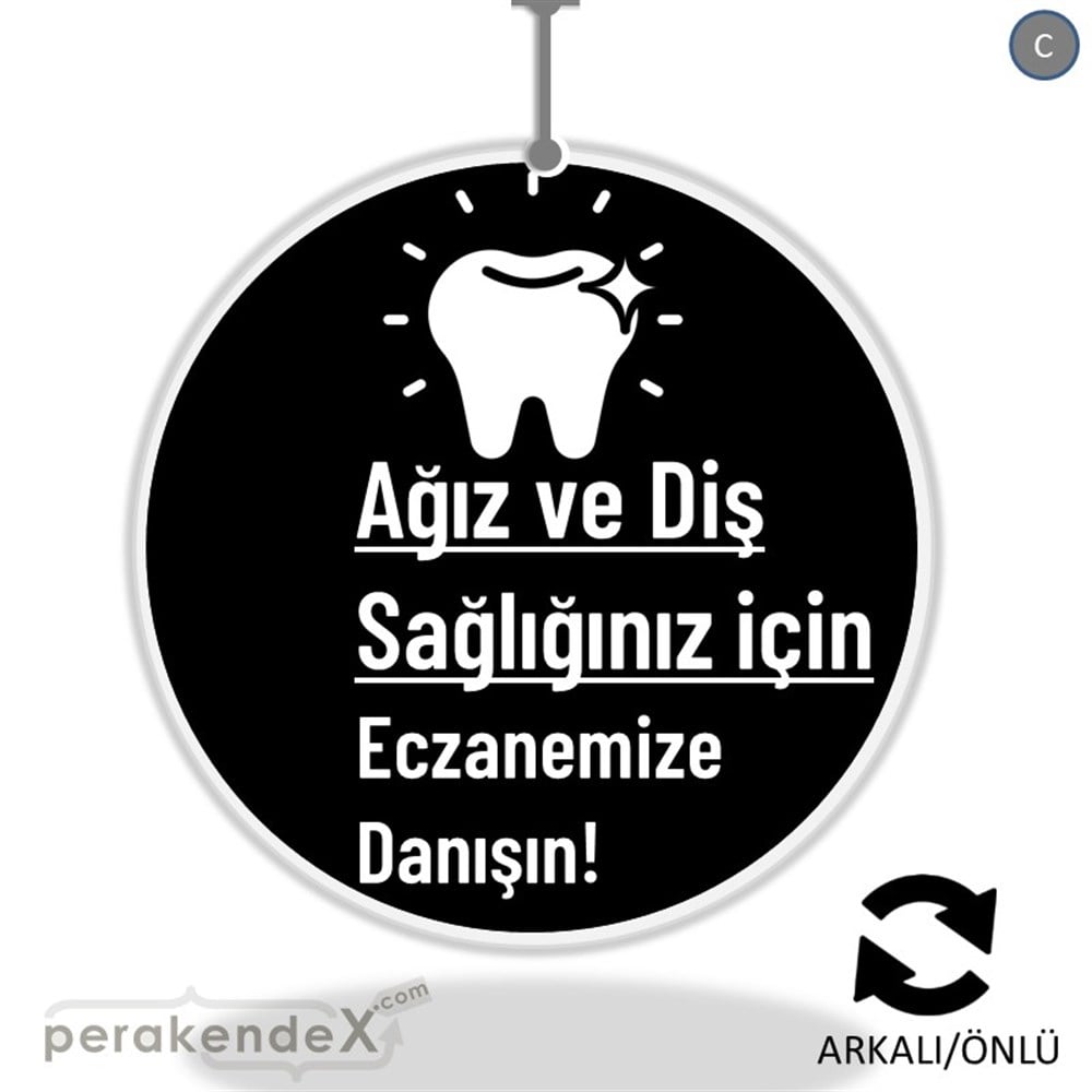 Ağız Ve Diş Sağlığınız İçin  DÖNKART -oval,çift yön baskıdön-kart