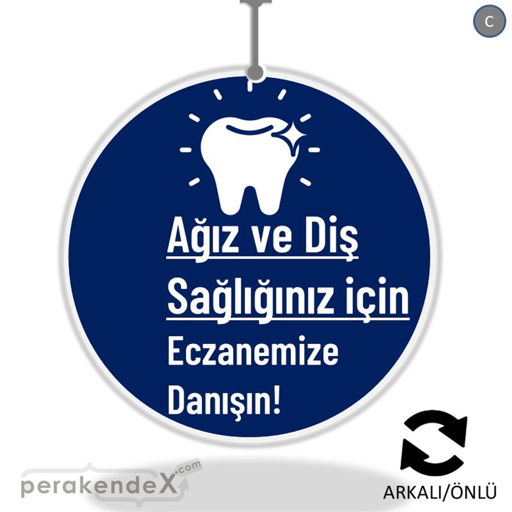 Ağız Ve Diş Sağlığınız İçin  DÖNKART -oval,çift yön baskıdön-kart