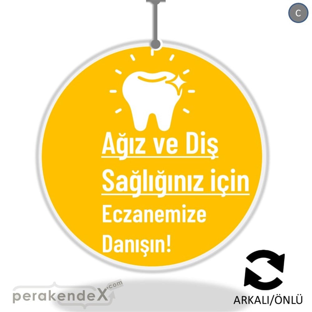 Ağız Ve Diş Sağlığınız İçin  DÖNKART -oval,çift yön baskıdön-kart