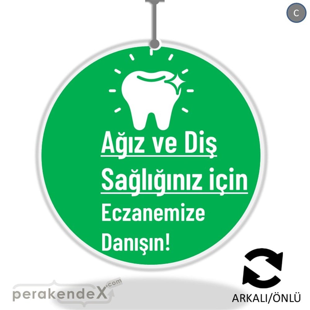 Ağız Ve Diş Sağlığınız İçin  DÖNKART -oval,çift yön baskıdön-kart