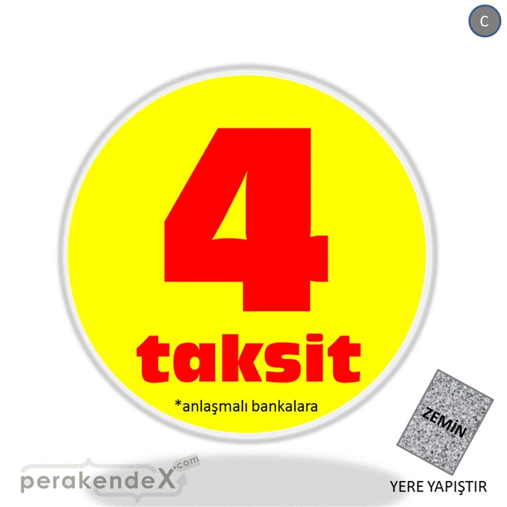 anlaşmalı bankalara 4 taksit YER ZEMİNE YAPIŞIR -oval,tek yön baskı