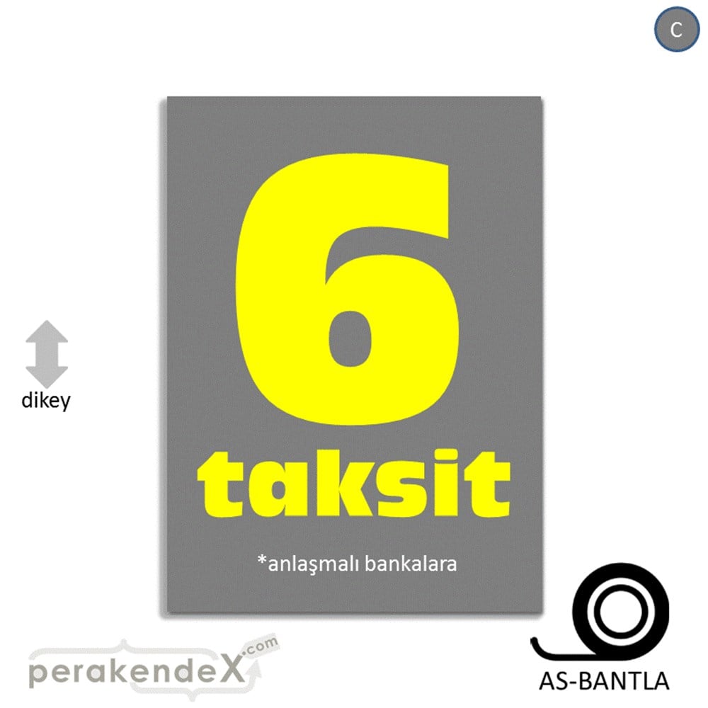 anlaşmalı bankalara 6 taksit POSTERİ -dikdörtgen,tek yön baskı