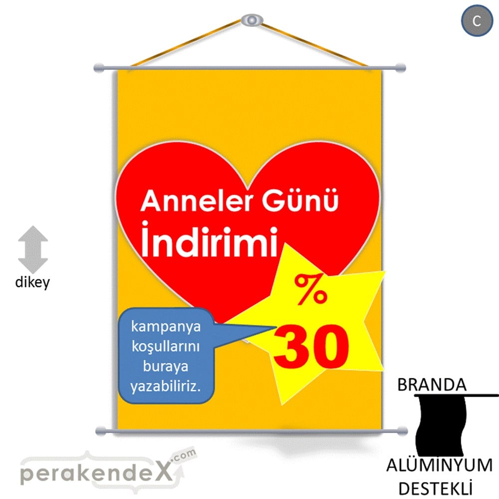 Anneler Günü  İndirimi BRANDA POSTER,  AFİŞ -dikdörtgen,tek yön baskı