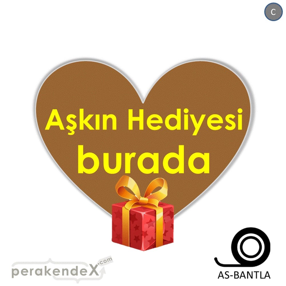 Aşkın Hediyesi burada SERT PLASTİK POSTER,  AFİŞ -Kalp,tek yön baskı