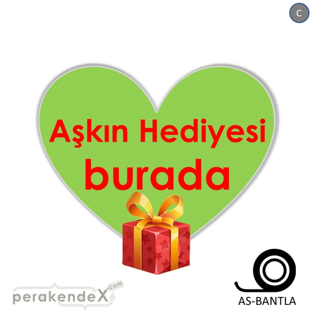 Aşkın Hediyesi burada SERT PLASTİK POSTER,  AFİŞ -Kalp,tek yön baskı