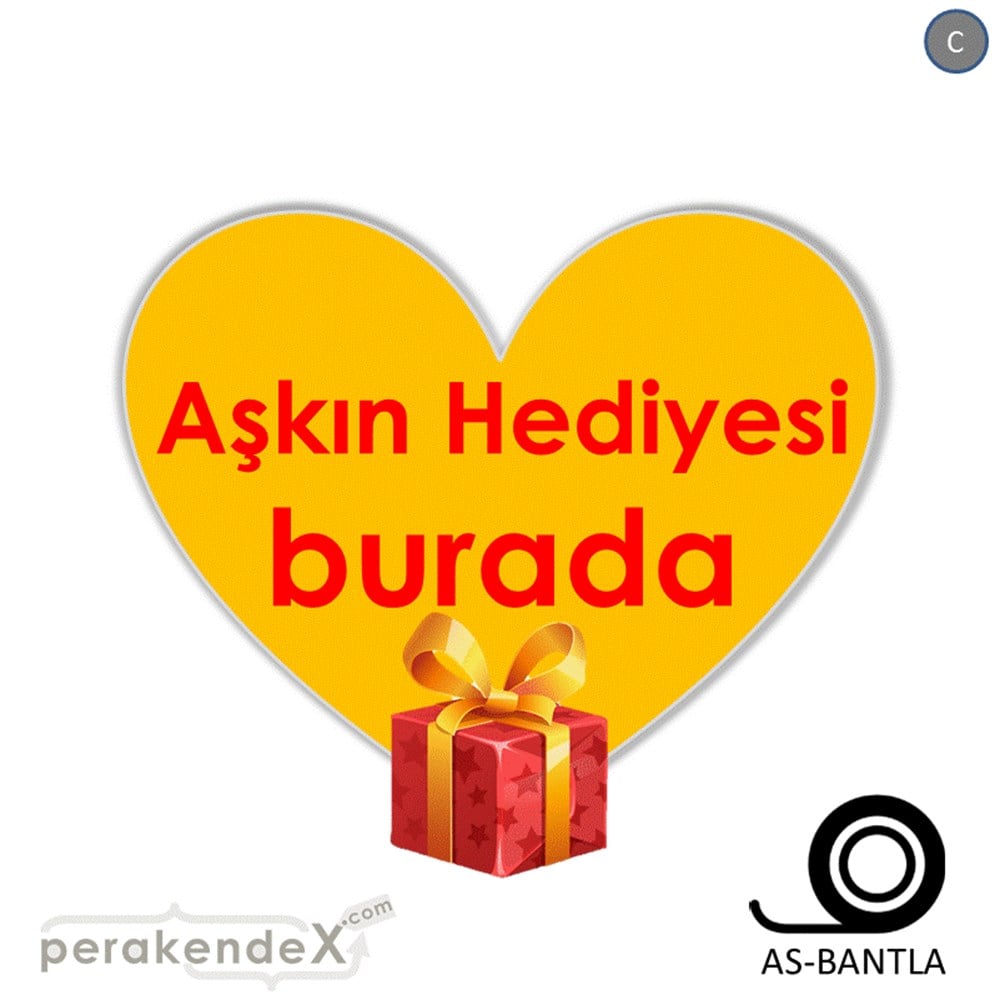 Aşkın Hediyesi burada SERT PLASTİK POSTER,  AFİŞ -Kalp,tek yön baskı
