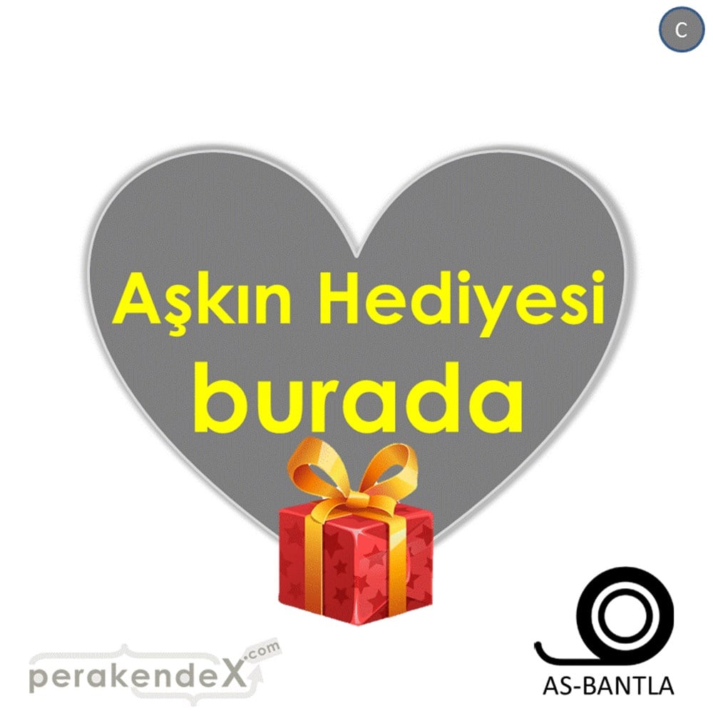 Aşkın Hediyesi burada SERT PLASTİK POSTER,  AFİŞ -Kalp,tek yön baskı