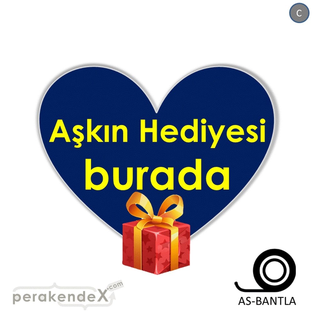 Aşkın Hediyesi burada SERT PLASTİK POSTER,  AFİŞ -Kalp,tek yön baskı