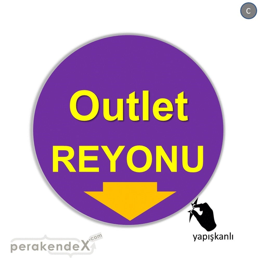 outlet reyonu CAMA YAPIŞAN FOLYO -oval,tek yön baskı