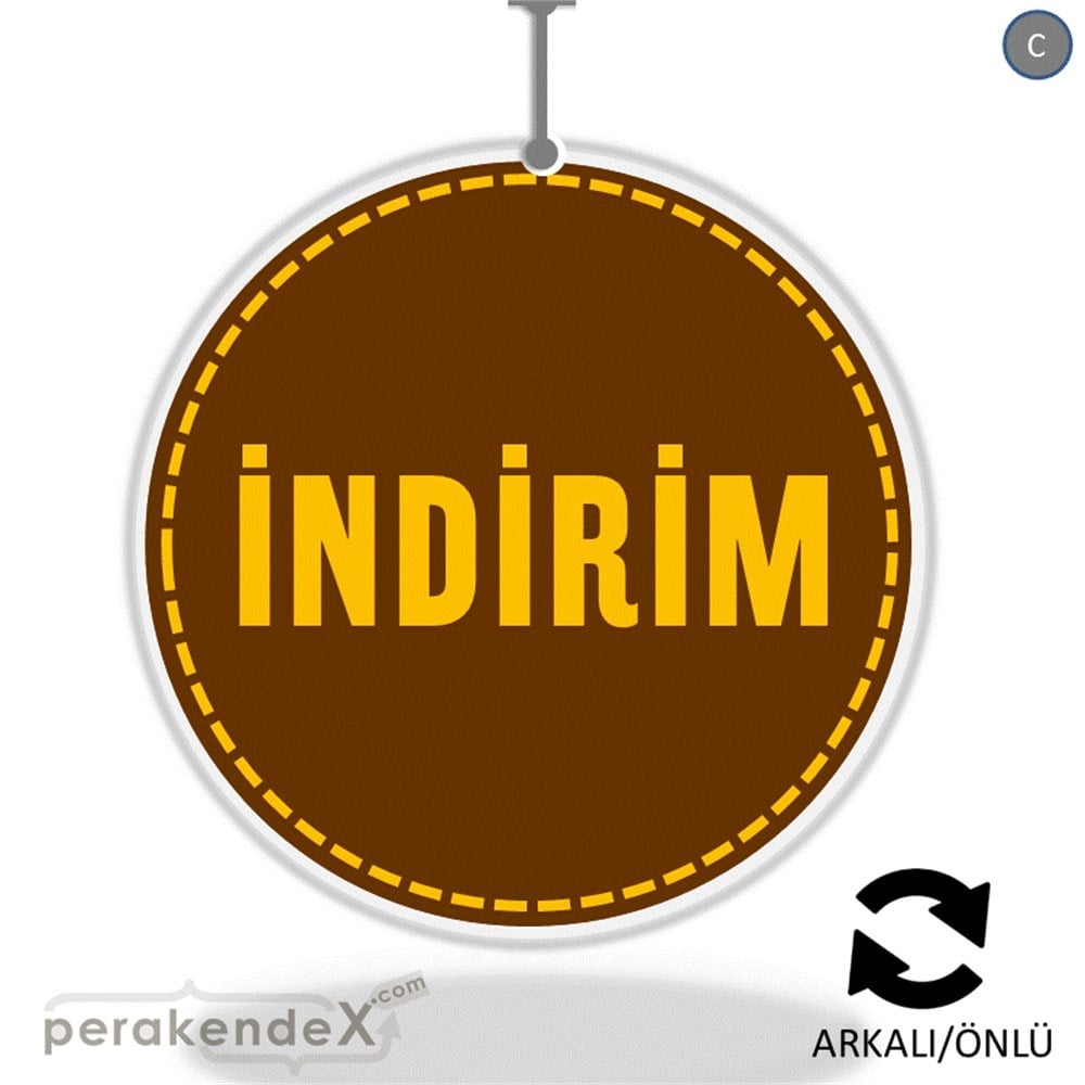 standart indirim DÖNKARTI -oval,çift yön baskı