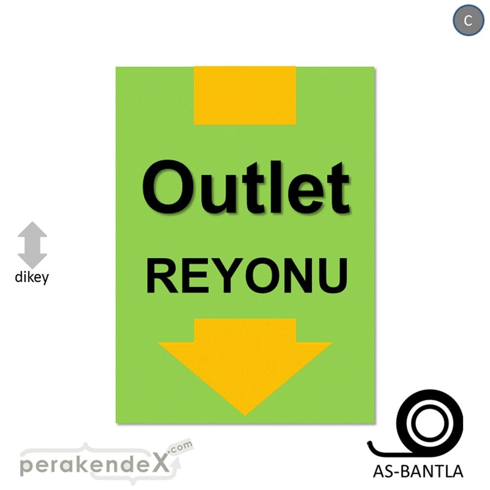 outlet reyonu POSTERİ -dikdörtgen,tek yön baskı
