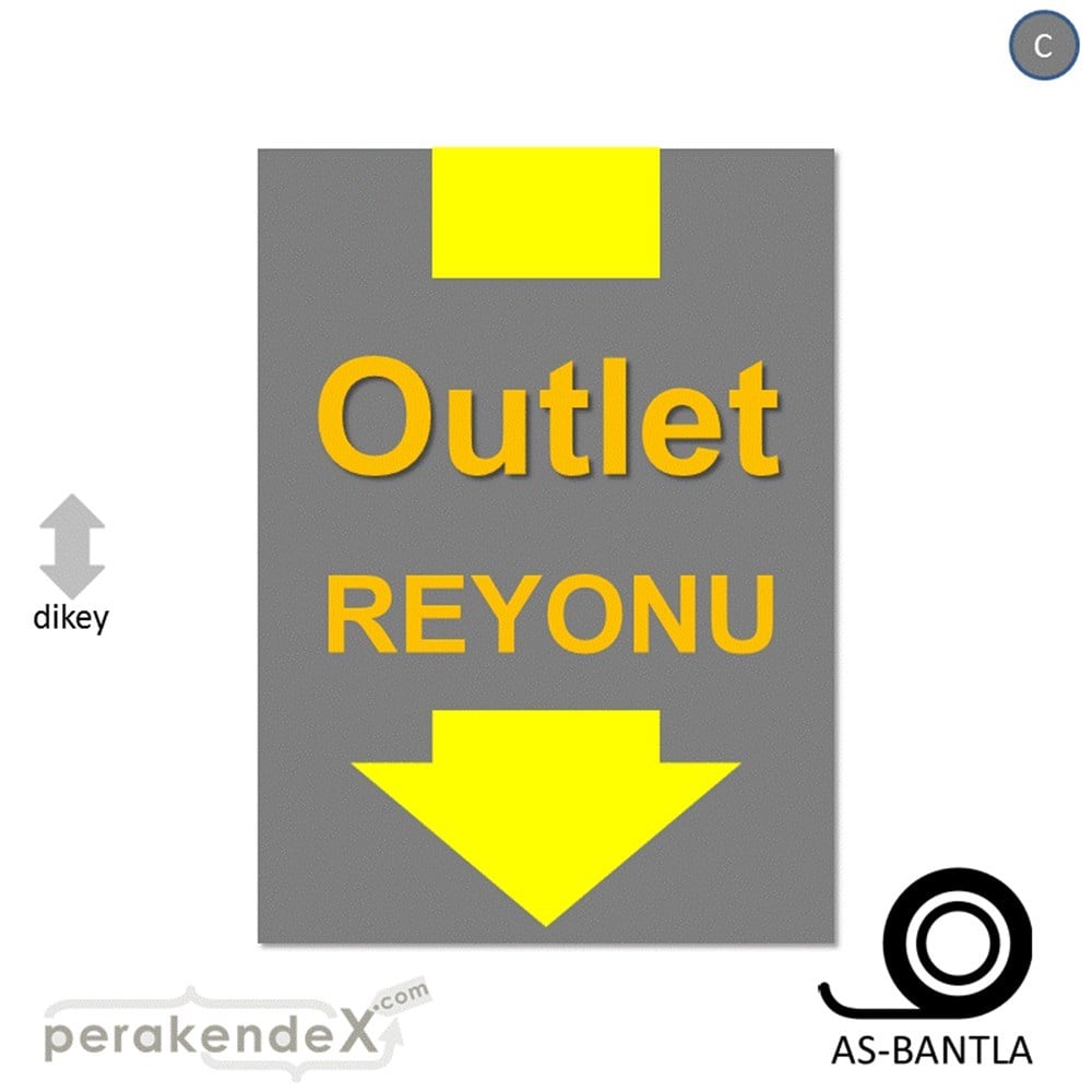 outlet reyonu POSTERİ -dikdörtgen,tek yön baskı