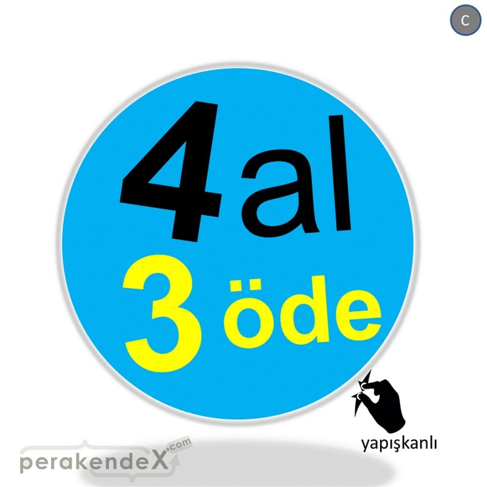 4 al 3 öde CAMA YAPIŞAN FOLYO -oval,tek yön baskı