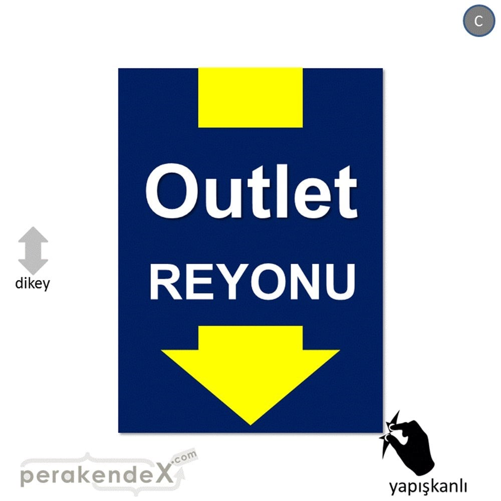 outlet reyonu CAMA YAPIŞAN FOLYO -dikdörtgen,tek yön baskı