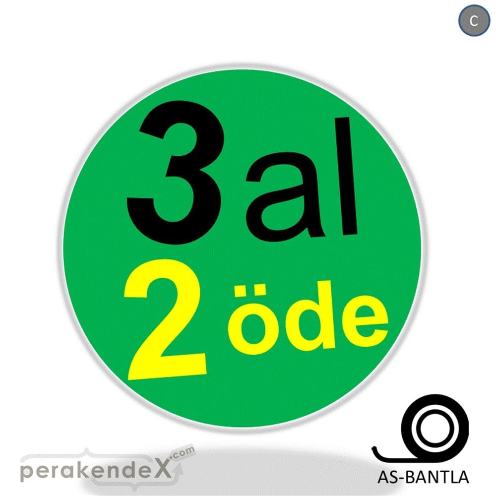 3 al 2 öde SERT PLASTİK POSTER -oval,tek yön baskı