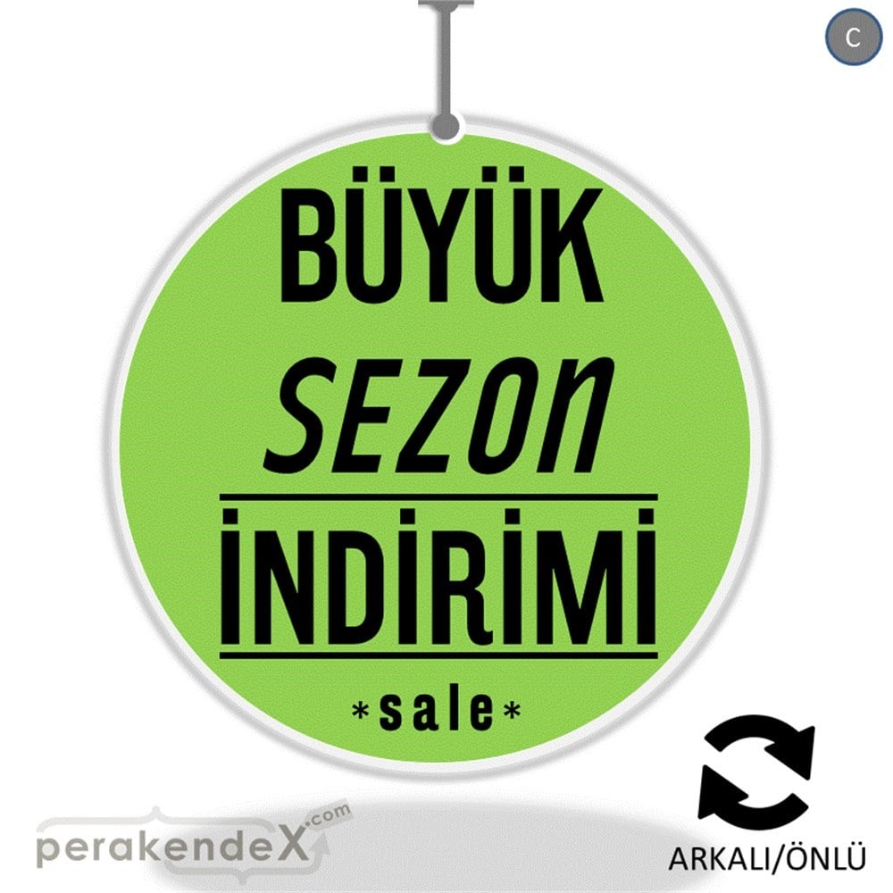 büyük sezon indirimi >sale DÖNKARTI -oval,çift yön baskı