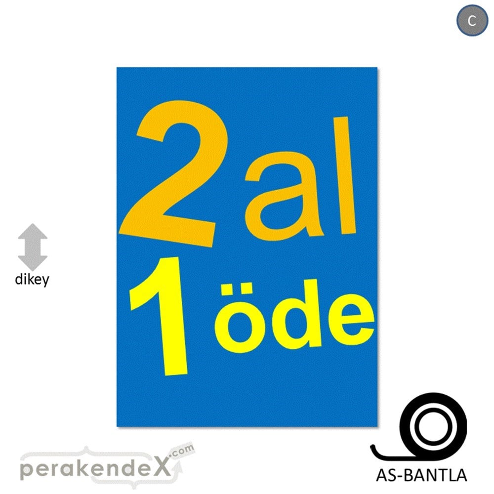 2 al 1 öde POSTERİ -dikdörtgen,tek yön baskı