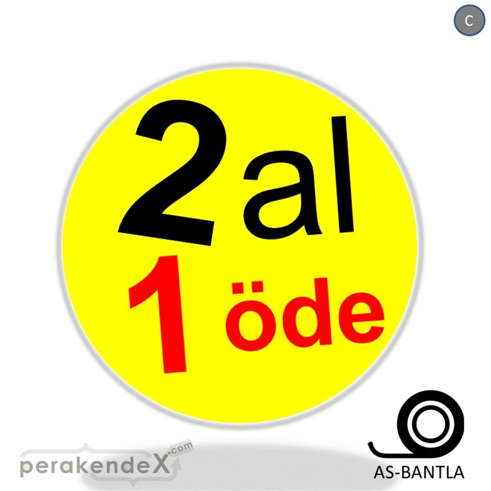 2 al 1 öde SERT PLASTİK POSTER -oval,tek yön baskı