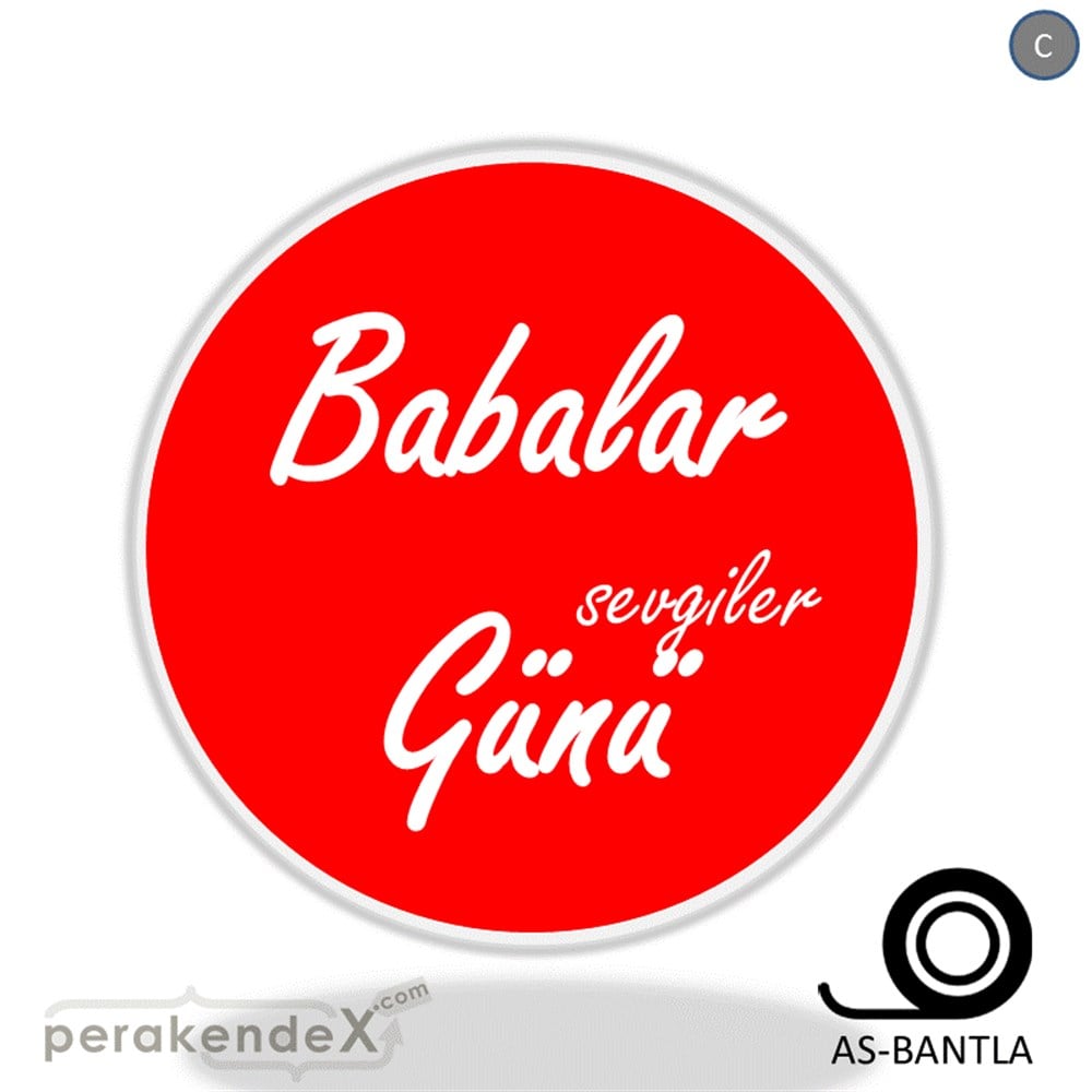 Babalar Günü Sevgiler SERT PLASTİK POSTER,  AFİŞ -oval,tek yön baskı