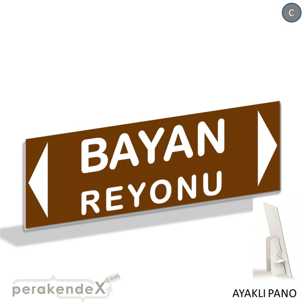 bayan reyonu yönlendirme AYAKLI REKLAM BANNER -dikdörtgen,tek yön baskı
