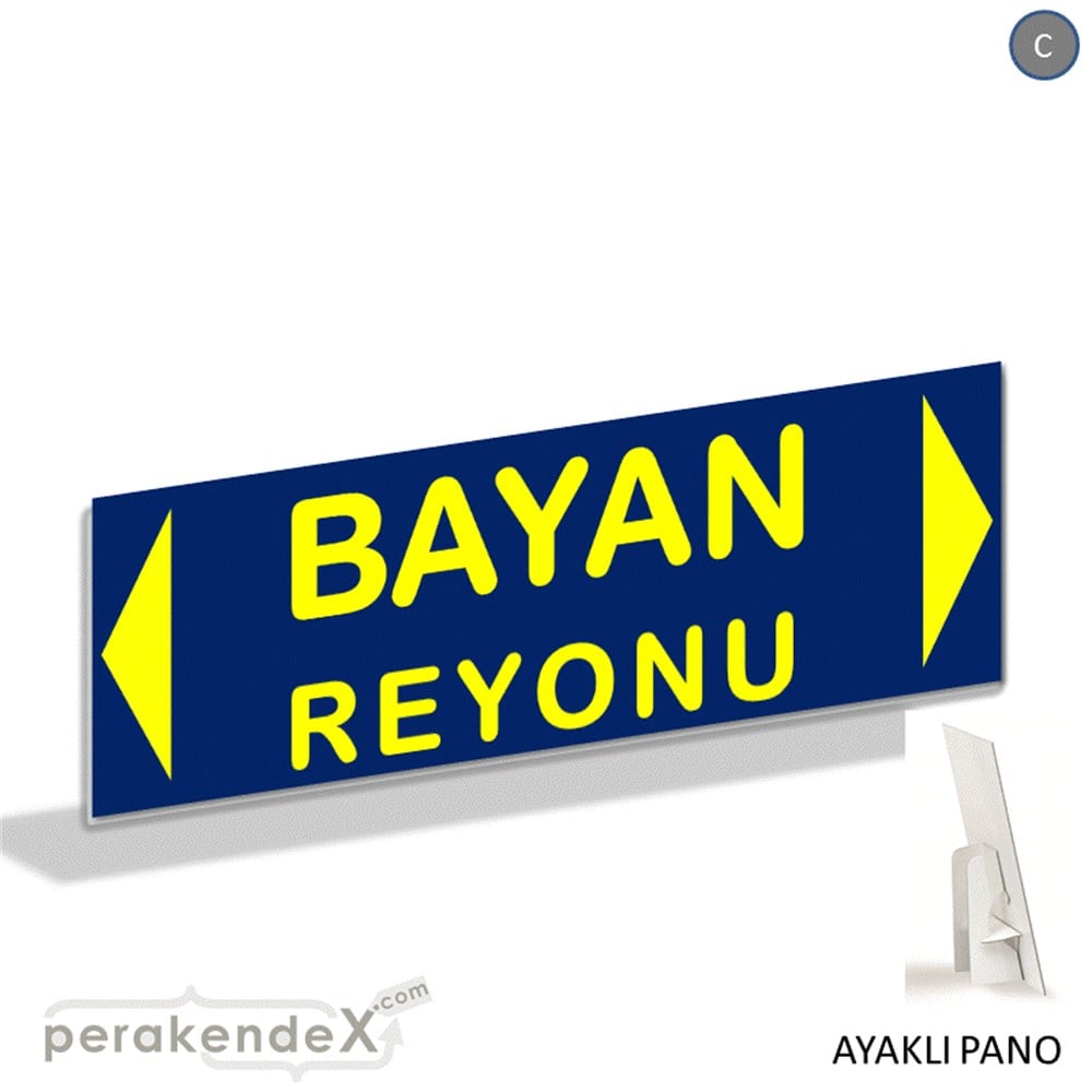 bayan reyonu yönlendirme AYAKLI REKLAM BANNER -dikdörtgen,tek yön baskı