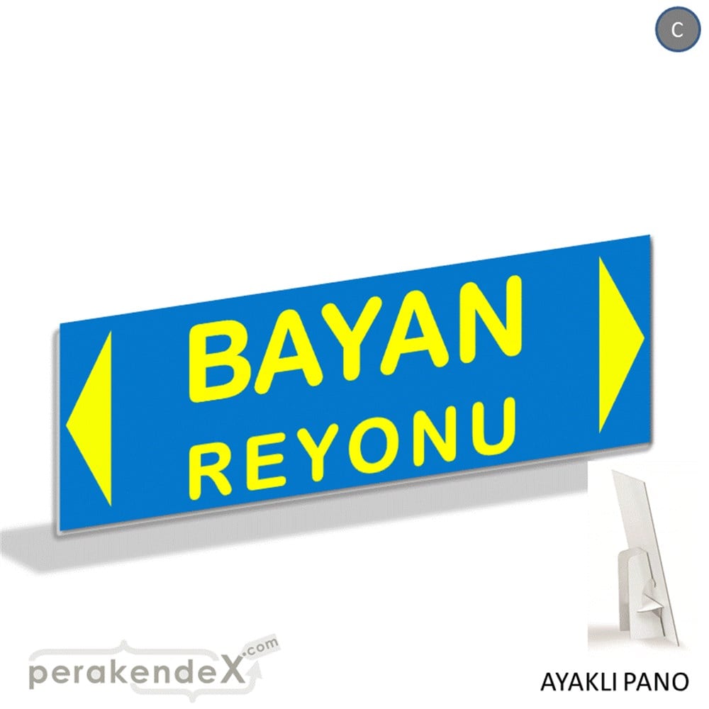 bayan reyonu yönlendirme AYAKLI REKLAM BANNER -dikdörtgen,tek yön baskı