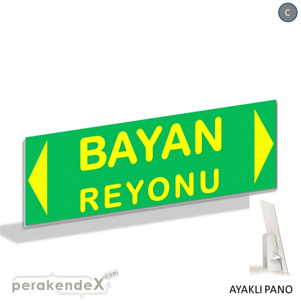 bayan reyonu yönlendirme AYAKLI REKLAM BANNER -dikdörtgen,tek yön baskı