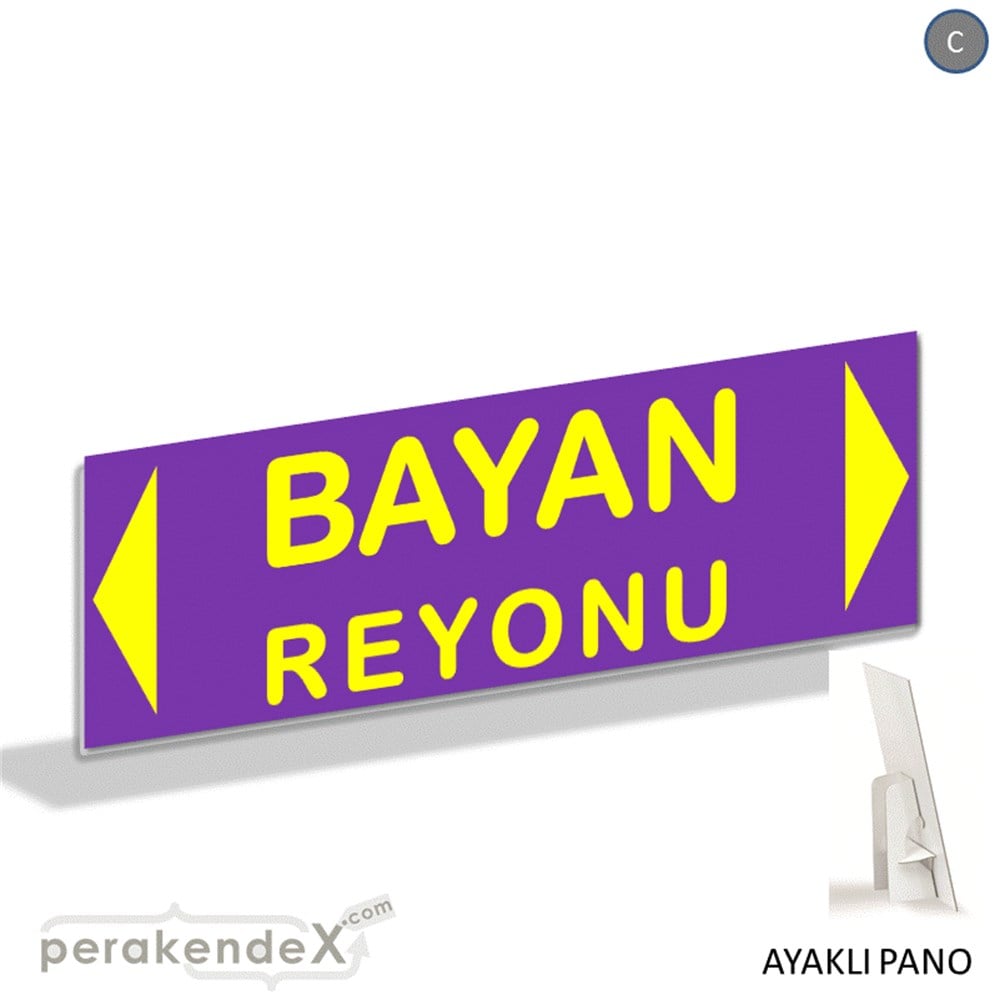 bayan reyonu yönlendirme AYAKLI REKLAM BANNER -dikdörtgen,tek yön baskı