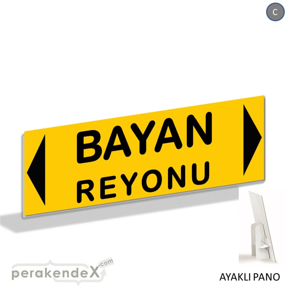 bayan reyonu yönlendirme AYAKLI REKLAM BANNER -dikdörtgen,tek yön baskı