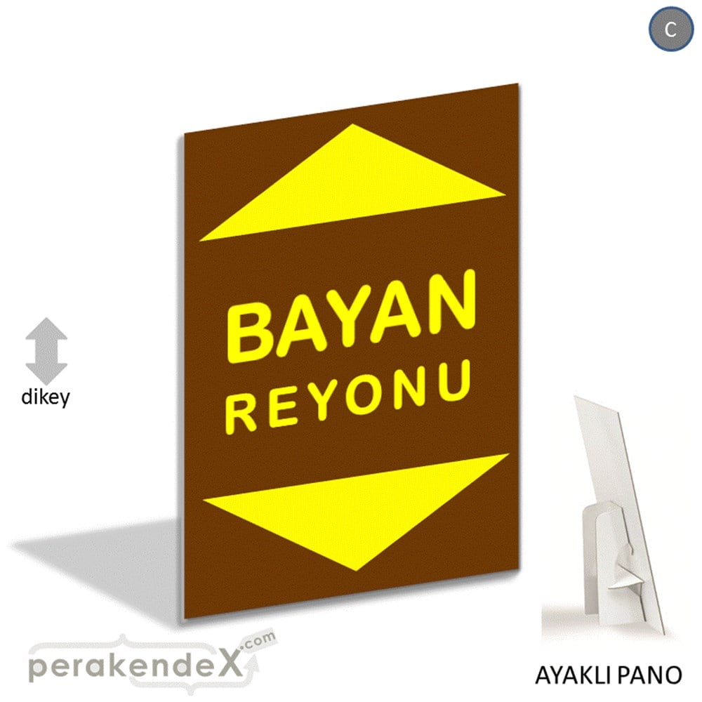 bayan reyonu yönlendirme AYAKLI REKLAM PANOSU -dikdörtgen,tek yön baskı