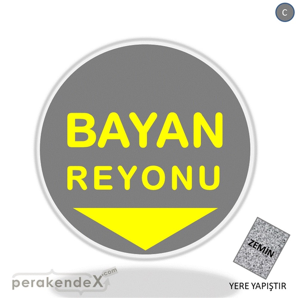 bayan reyonu yönlendirme YER ZEMİNE YAPIŞIR -oval,tek yön baskı