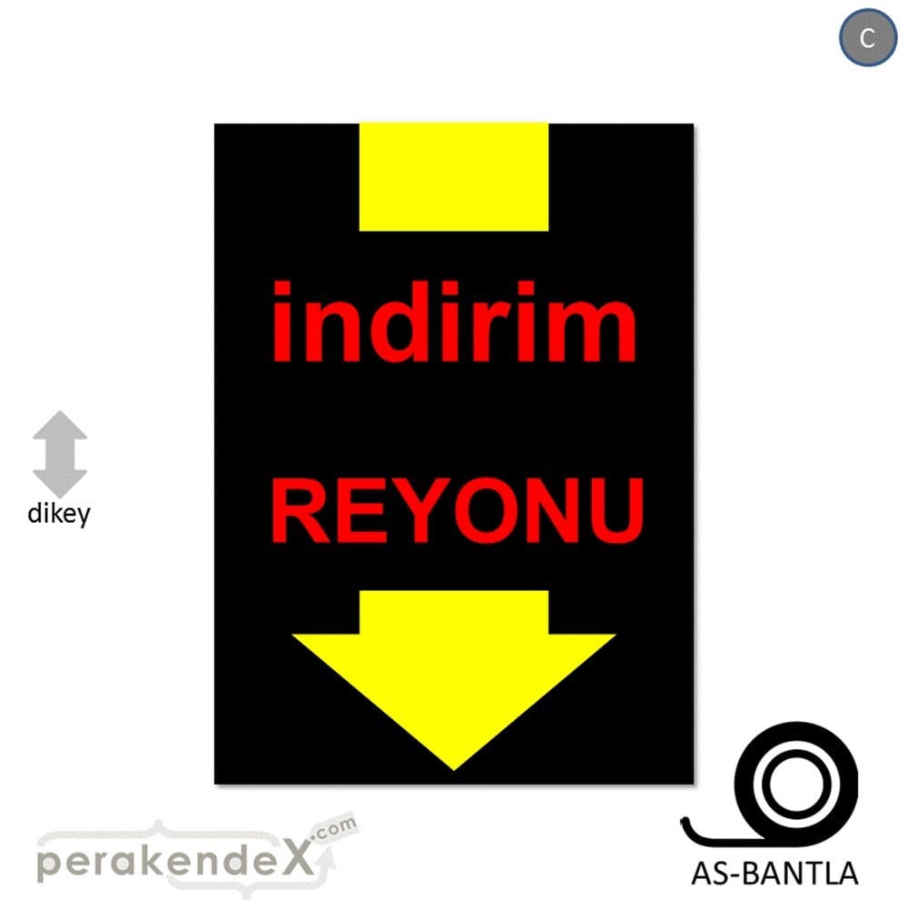 indirim reyonu POSTERİ -dikdörtgen,tek yön baskı