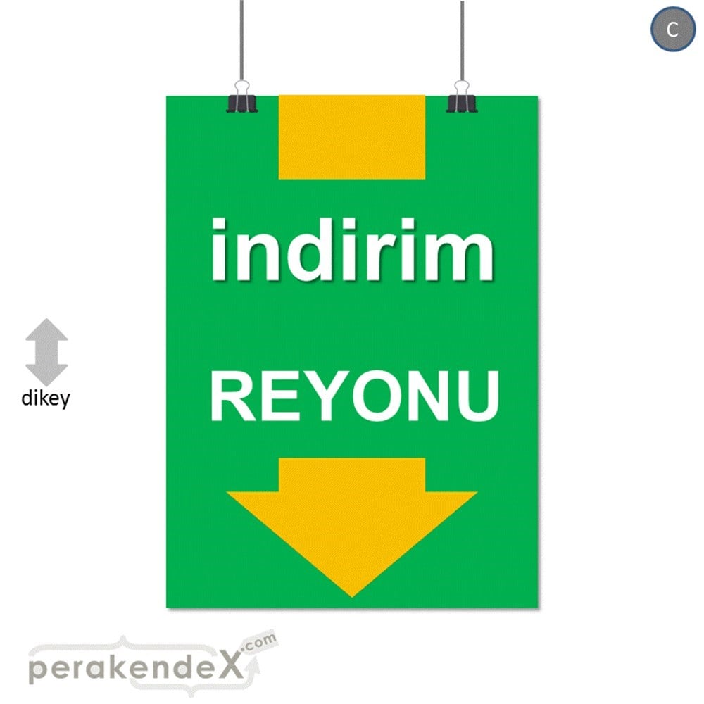 indirim reyonu SERT PLASTİK POSTER -dikdörtgen,tek yön baskı