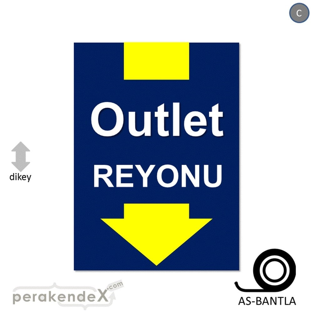 outlet reyonu POSTERİ -dikdörtgen,tek yön baskı