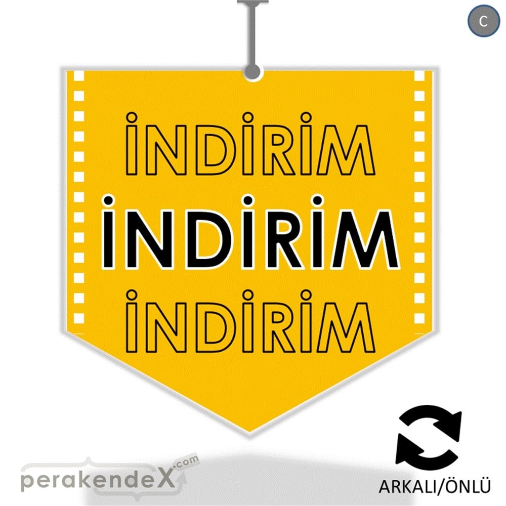 3X indirim- DÖNKARTI -ok,çift yön baskı