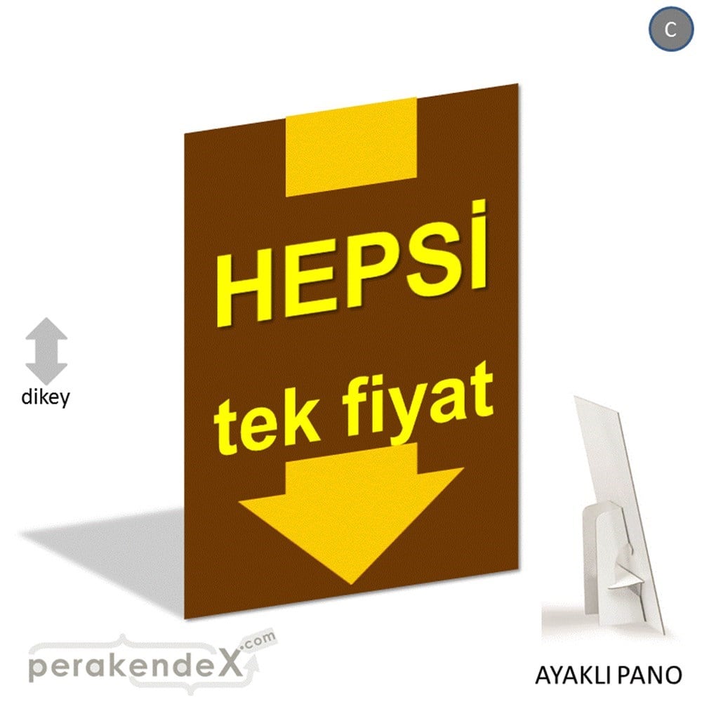 hepsi tek fiyat AYAKLI REKLAM PANOSU -dikdörtgen,tek yön baskı