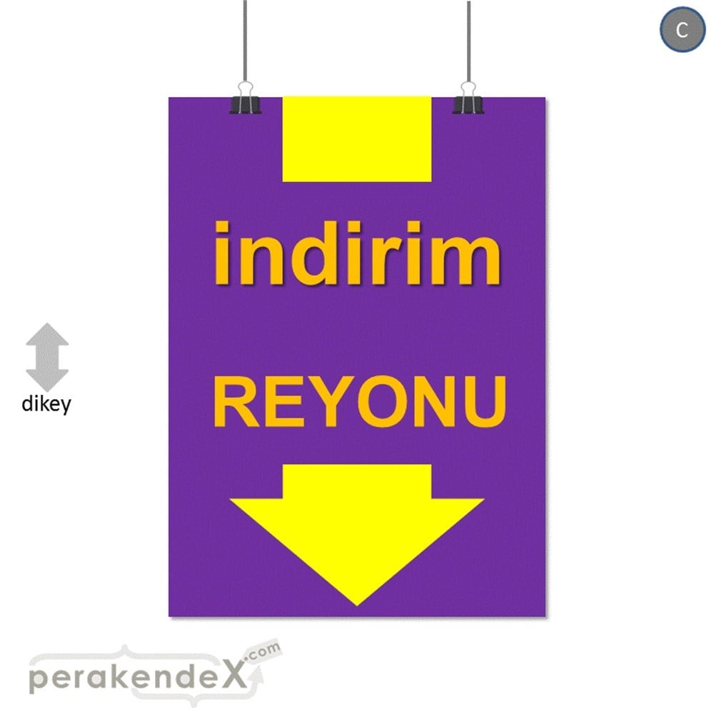 indirim reyonu SERT PLASTİK POSTER -dikdörtgen,tek yön baskı