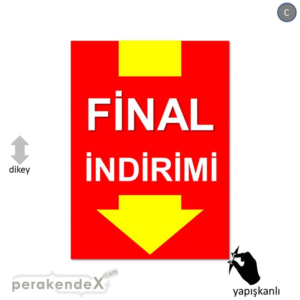final indirimi CAMA YAPIŞAN FOLYO -dikdörtgen,tek yön baskı