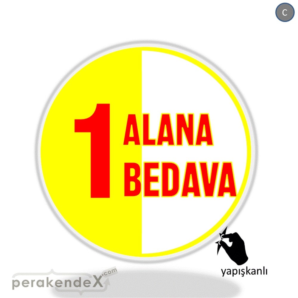 Bir Alana Bir Bedava VİTRİN - CAM FOLYO,  VİNİL -oval,tek yön baskı