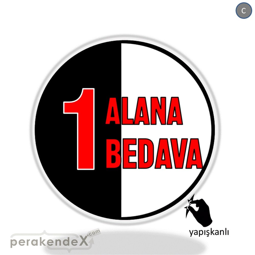 Bir Alana Bir Bedava VİTRİN - CAM FOLYO,  VİNİL -oval,tek yön baskı