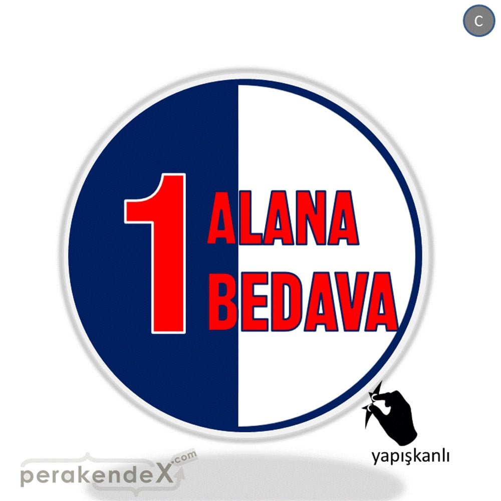 Bir Alana Bir Bedava VİTRİN - CAM FOLYO,  VİNİL -oval,tek yön baskı