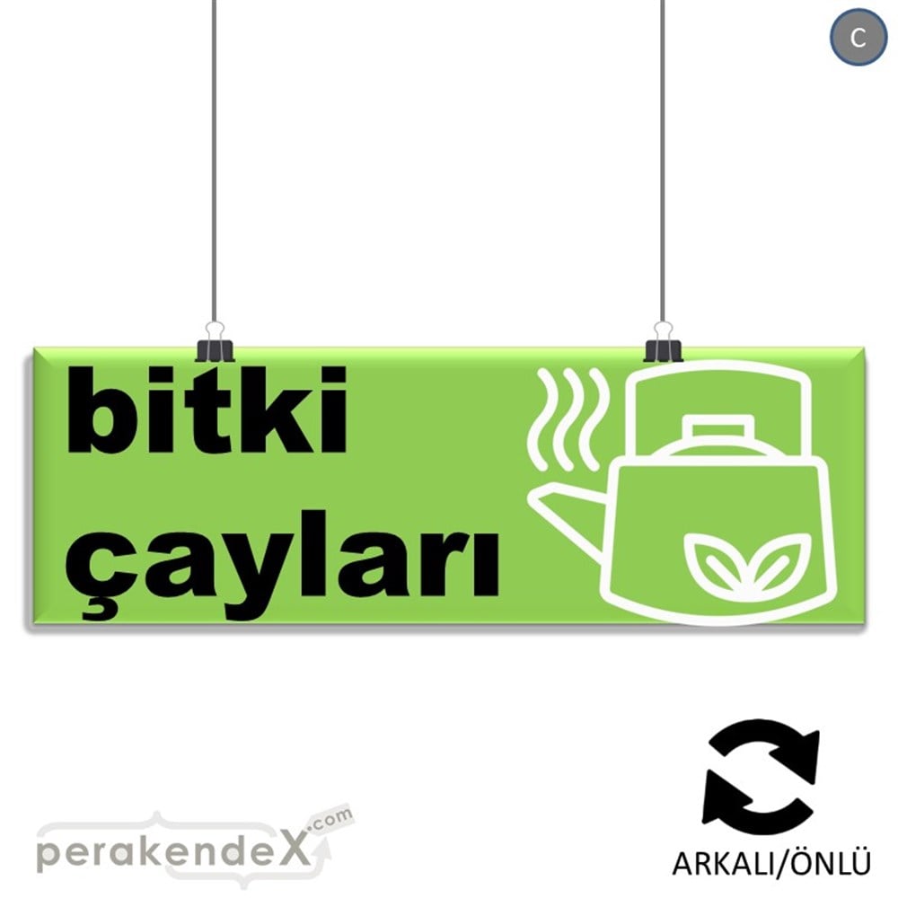 Bitki Çayları SERT PLASTİK POSTER,  AFİŞ (BANNER) -dikdörtgen,çift yön baskısert plastik poster,  afiş