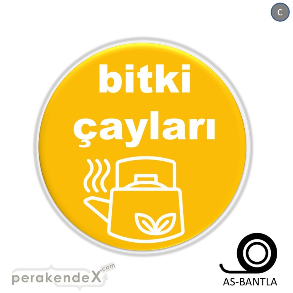 Bitki Çayları SERT PLASTİK POSTER,  AFİŞ -oval,tek yön baskısert plastik poster,  afiş