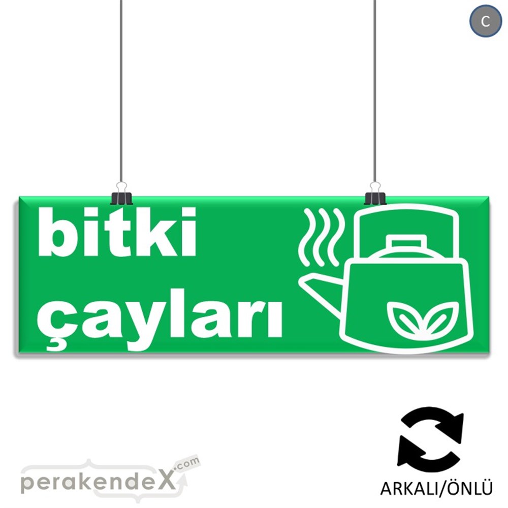 Bitki Çayları SERT PLASTİK POSTER,  AFİŞ (BANNER) -dikdörtgen,çift yön baskısert plastik poster,  afiş
