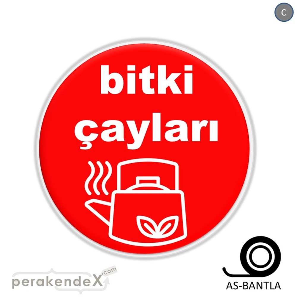 Bitki Çayları SERT PLASTİK POSTER,  AFİŞ -oval,tek yön baskısert plastik poster,  afiş