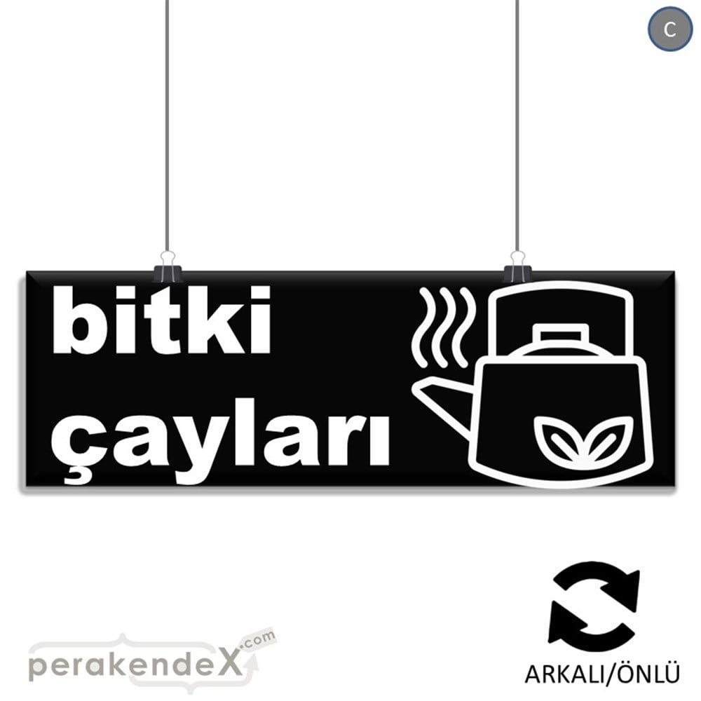 Bitki Çayları SERT PLASTİK POSTER,  AFİŞ (BANNER) -dikdörtgen,çift yön baskısert plastik poster,  afiş