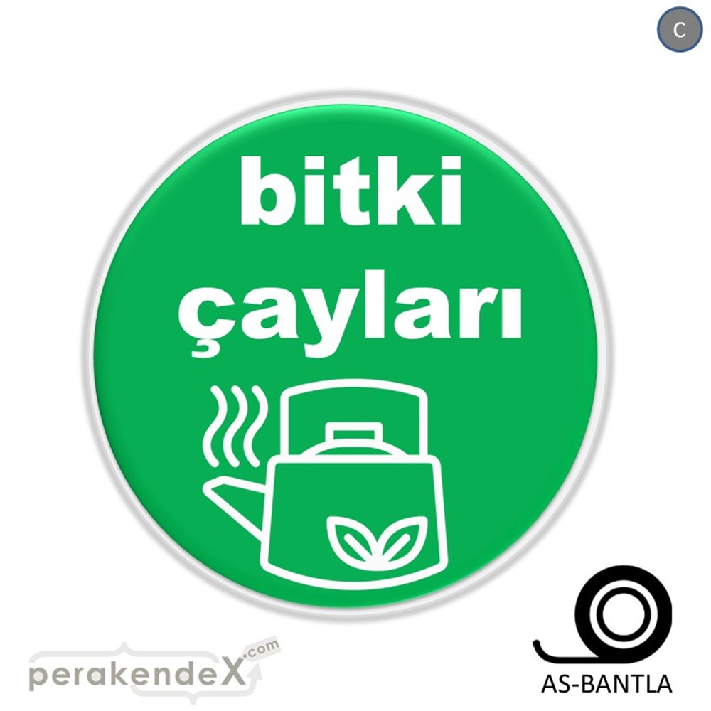 Bitki Çayları SERT PLASTİK POSTER,  AFİŞ -oval,tek yön baskısert plastik poster,  afiş