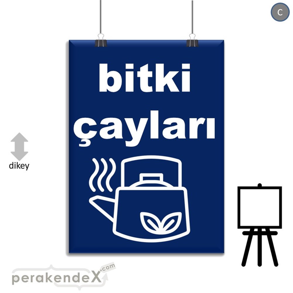 Bitki Çayları SERT PLASTİK POSTER,  AFİŞ -dikdörtgen,tek yön baskısert plastik poster,  afiş