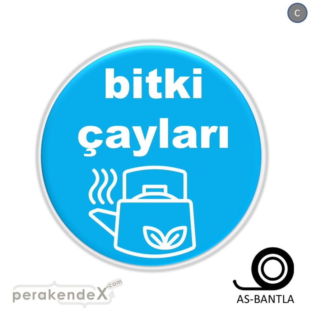 Bitki Çayları SERT PLASTİK POSTER,  AFİŞ -oval,tek yön baskısert plastik poster,  afiş