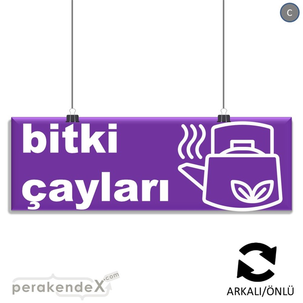 Bitki Çayları SERT PLASTİK POSTER,  AFİŞ (BANNER) -dikdörtgen,çift yön baskısert plastik poster,  afiş